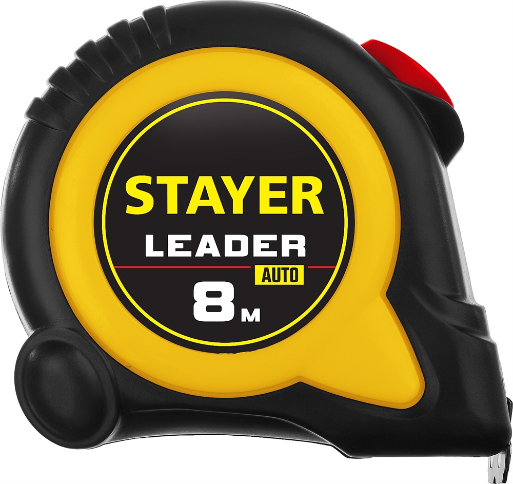 STAYER  Leader, 8 м х 25 мм, рулетка с автостопом, Professional (3402-08-25) 3402-08-25_z01