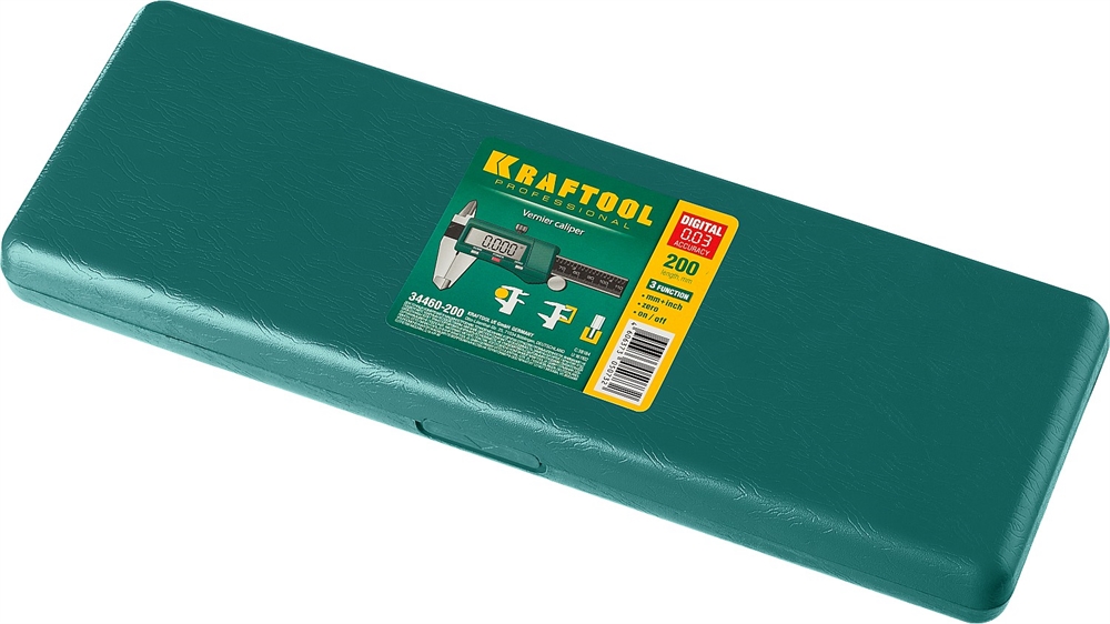 KRAFTOOL  200 мм, высокоточный, металлический электронный штангенциркуль (34460-200) 34460-200