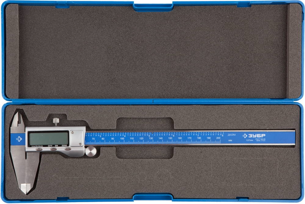 ЗУБР  ШЦЦ-I-200-0.01, 200 мм, электронный штангенциркуль, Профессионал (34463-200) 34463-200