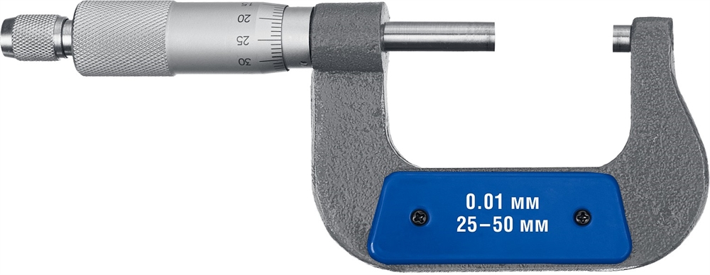 ЗУБР  МК 50, 25 - 50 мм, гладкий механический микрометр, Профессионал (34480-50) 34480-50_z02