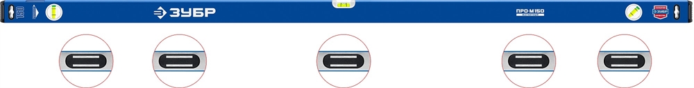 ЗУБР  ПРО-М, 1500 мм, усиленный магнитный уровень, Профессионал (34589-150) 34589-150_z01