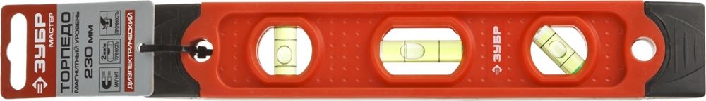 ЗУБР  ТОРПЕДО, 230 мм, пластиковый корпус, компактный магнитный уровень (3459) 3459