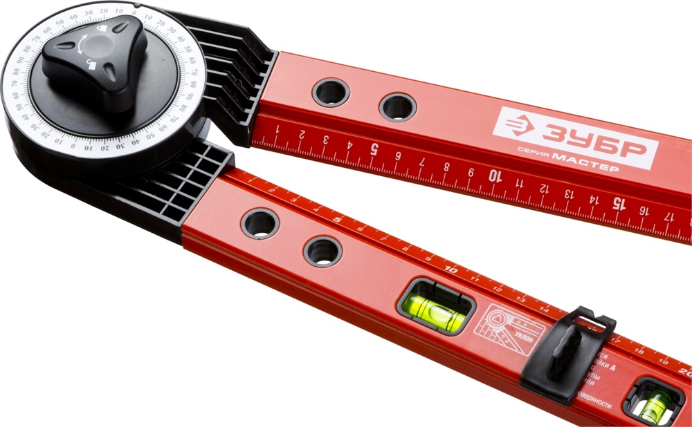 ЗУБР  УГЛОМЕР, 500 мм, складной уровень-угломер (34740) 34740