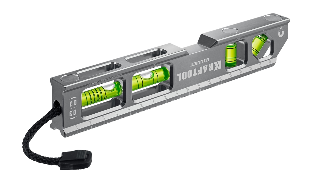 KRAFTOOL  BILLET, 8 в 1, 20 см, точность 0.3 мм/м, 4 глазка, брусковый магнитный уровень (34790) 34790