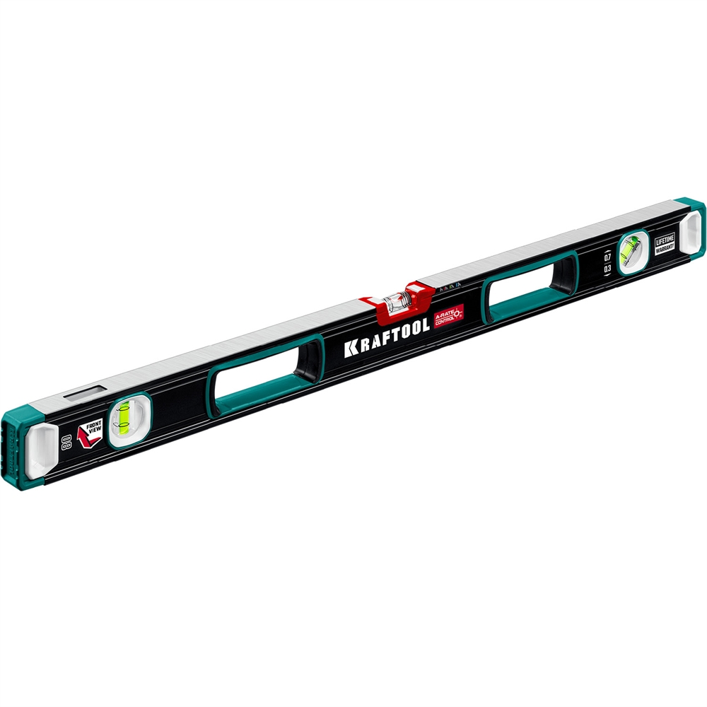 KRAFTOOL  A-RATE CONTROL, 800 мм, точность 0.3 мм/м, с инновационным зеркальным глазком, сверхпрочный уровень (34986-80) 34986-80