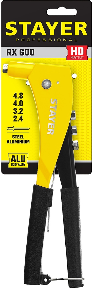 STAYER  RX-600, 2.4 - 4.8 мм, 250 мм, усиленный литой заклепочник, Professional (3104) 3104_z01
