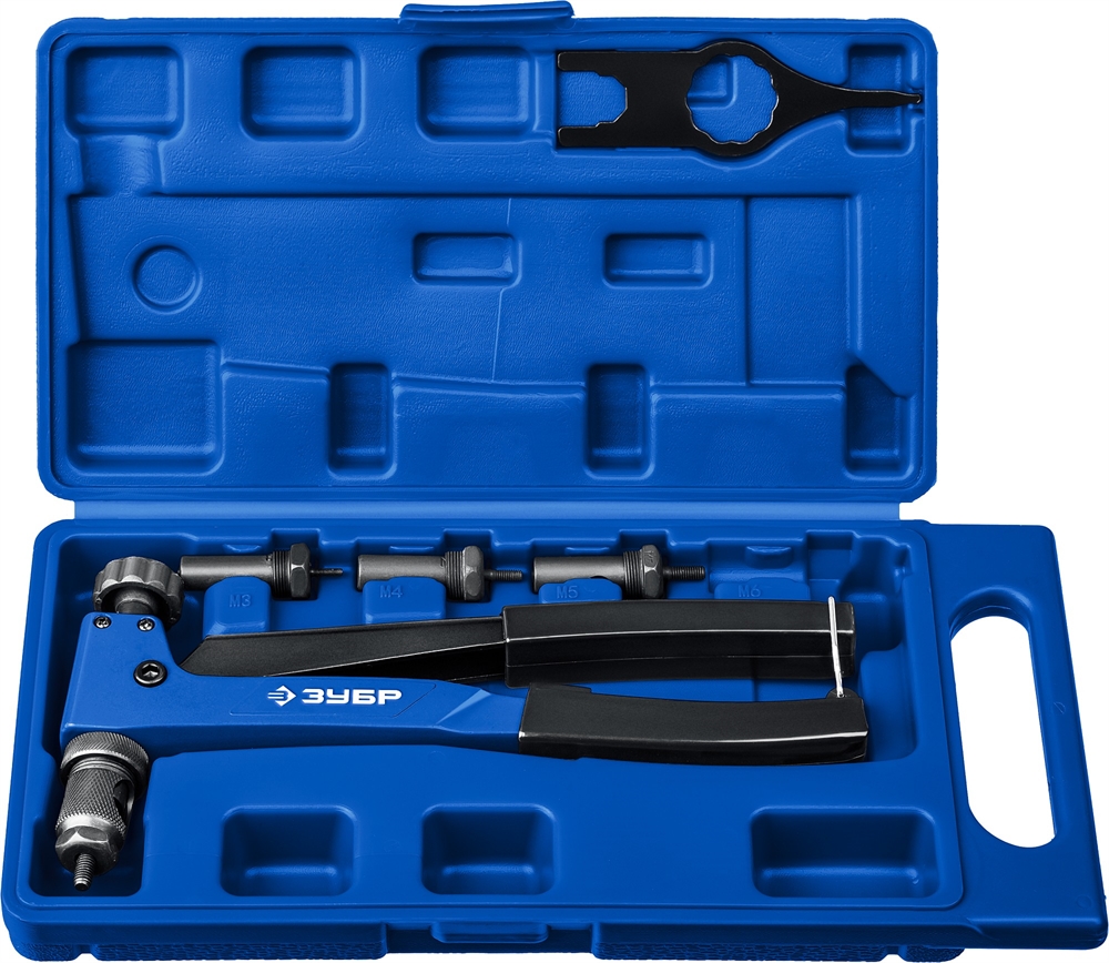 ЗУБР  Р-М6, М3 - М6, резьбовой заклепочник в кейсе, Профессионал (31055) 31055