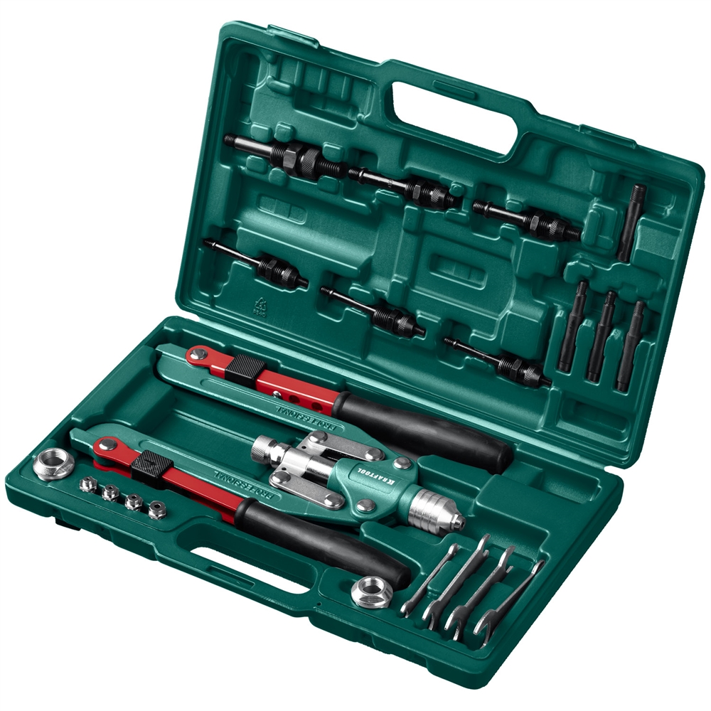 KRAFTOOL  Combo3-M12, 3 вида заклёпок, комбинированный складной заклепочник в кейсе (31182) 31182_z01