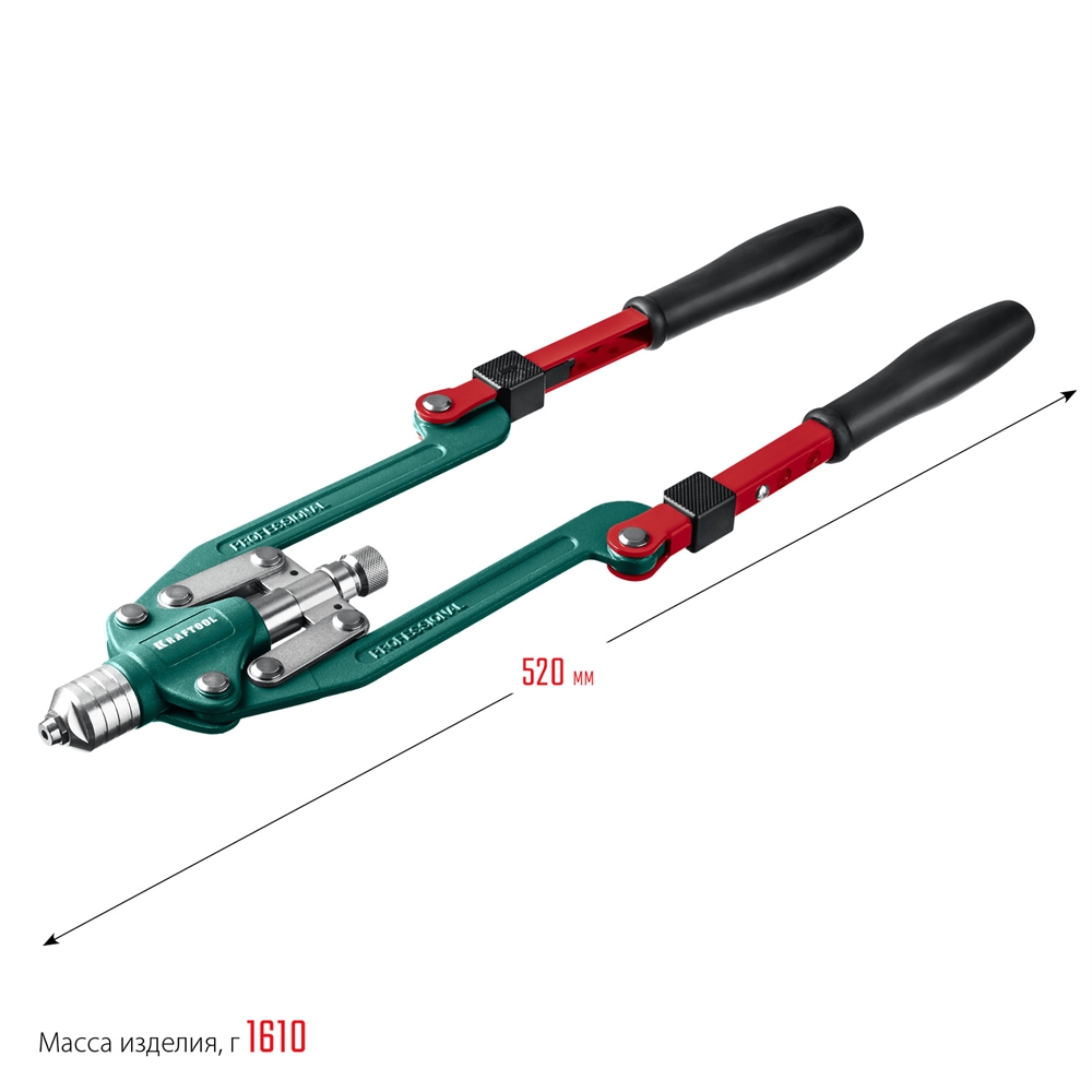 KRAFTOOL  Combo3-M12, 3 вида заклёпок, комбинированный складной заклепочник в кейсе (31182) 31182_z01