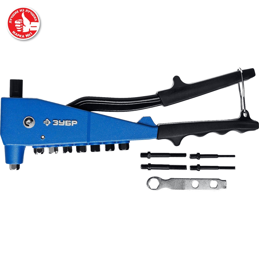 ЗУБР  К-М6, 2 вида заклёпок, комбинированный литой заклепочник в кейсе, Профессионал (31196) 31196_z01