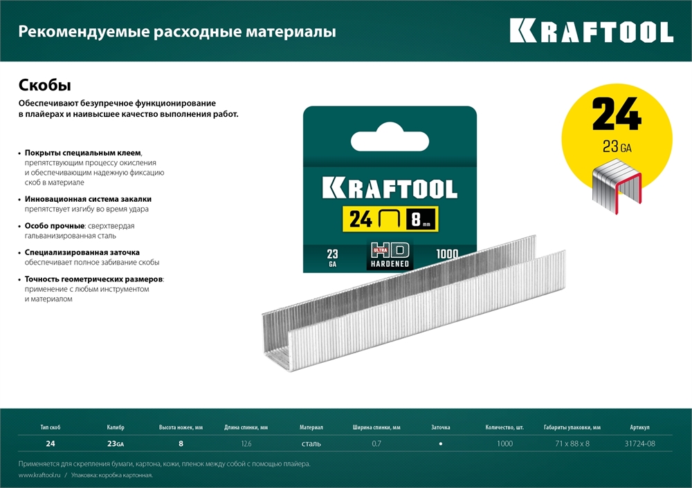 KRAFTOOL  HD-24, тип 24, 26, мощный стальной плайер (3124) 3124