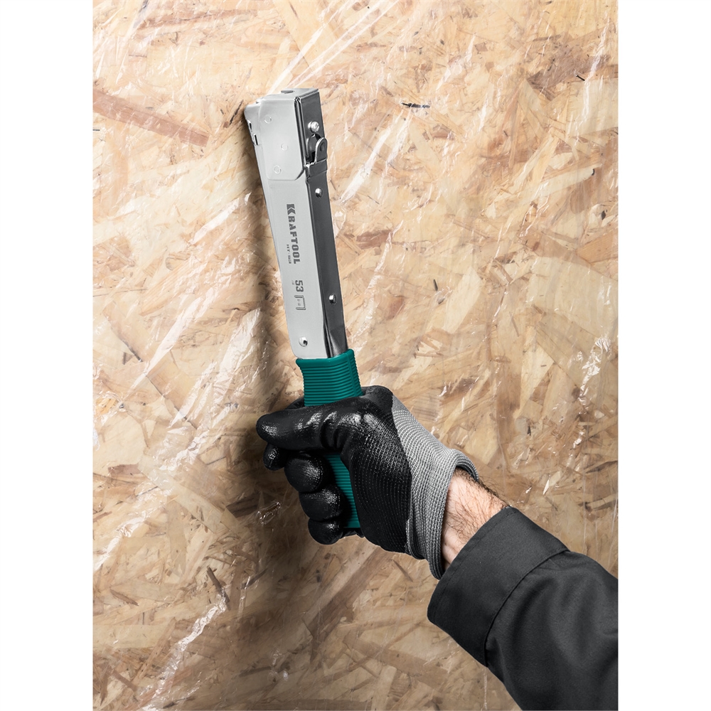 KRAFTOOL  HAMMER TACKER, тип 53 (A/10/JT21) 23GA (6 - 10 мм), высокоскоростной стальной скобозабиватель (3153) 3153