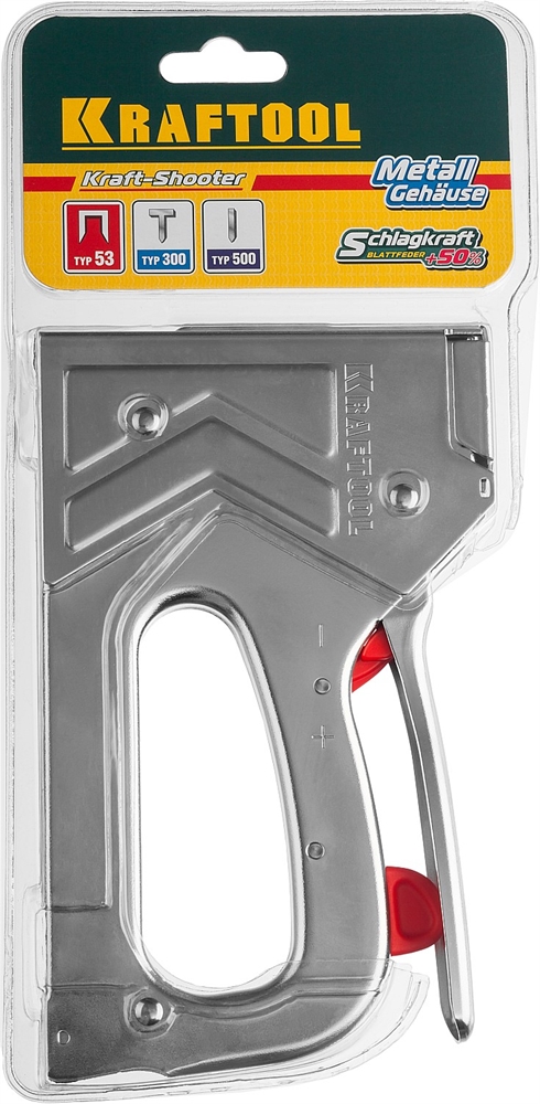 KRAFTOOL  HARD-53, тип 53 (A/10/JT21) 23GA (6 - 16 мм)/300/500, стальной рессорный степлер (3180) 3180