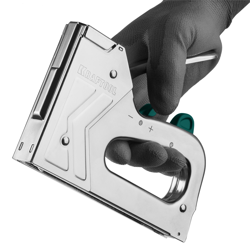 KRAFTOOL  HARD-140, тип 140 (G/11/57) 20GA (6 - 16 мм)/300/500, стальной рессорный степлер (3185) 3185