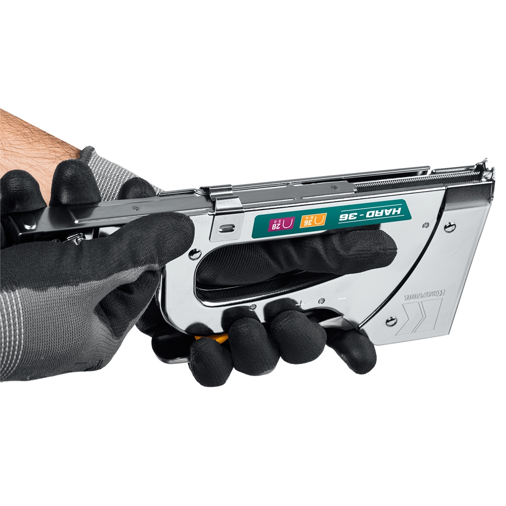 KRAFTOOL  HARD-36, тип 36 (L) калибр 20GA (10 - 14 мм)/28, кабельный рессорный степлер (3186) 3186