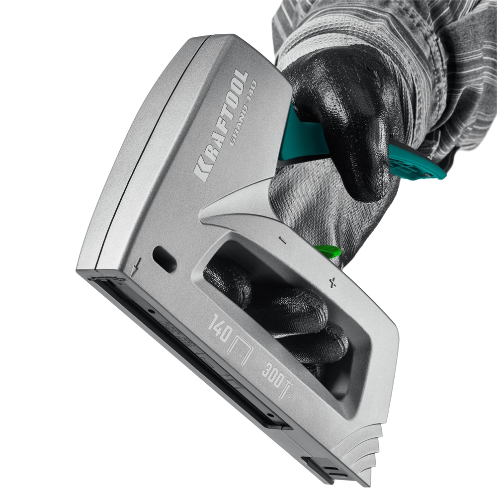 KRAFTOOL  GRAND-140, тип 140 (G/11/57) 20GA (6 - 14 мм)/300 (16), алюминиевый рессорный степлер (3194) 3194