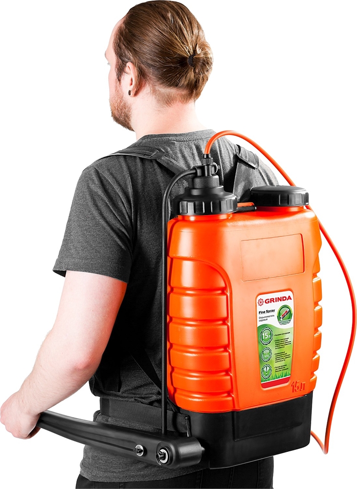 GRINDA  KS-15, 15 л, с телескопическим удлинителем, ранцевый опрыскиватель (425216) 425216