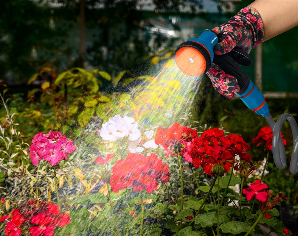 GRINDA  спиральный шланг 3/8″ x 15 м, пистолет-распылитель, адаптеры, поливочный набор, PROLine (428495) 428495