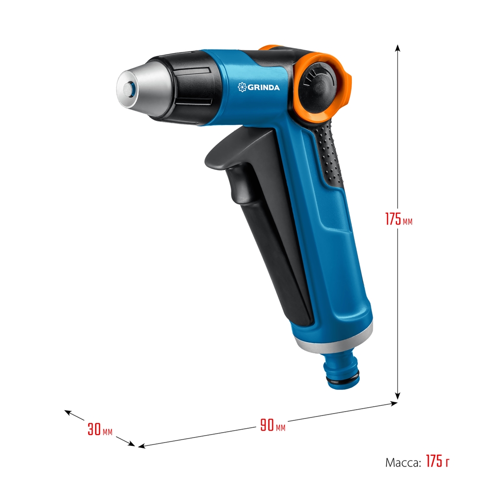 GRINDA  X-R, с регулятором напора, плавная регулировка, курок спереди, двухкомпонентный, поливочный пистолет, PROLine (8-427113) 8-427113_z02