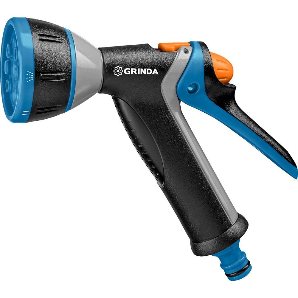 GRINDA  BM-8, 8 режимов, курок сзади, металлический с TPR, поливочный пистолет, PROLine (8-427339) 8-427339_z02