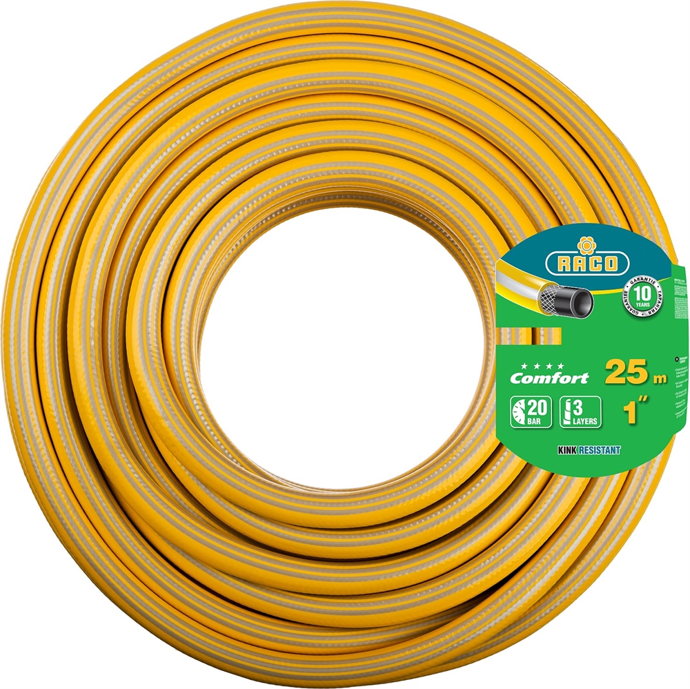 RACO  COMFORT, 1″, 25 м, 20 атм, трёхслойный, армированный, поливочный шланг (40303-1-25) 40303-1-25_z01