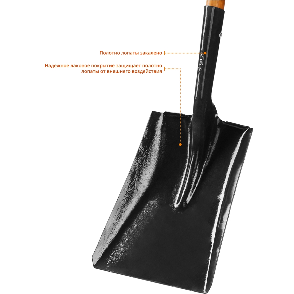 ЗУБР  Профи-10, 320 х 250 х 1500 мм, полотно 1.7 мм закалено, черенок из дуба высш. сорта, тип ЛСП, совковая лопата, Профессионал (39361) 39361_z02