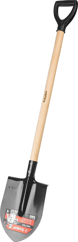 ЗУБР  Мастер, 285 х 205 х 1200 мм, полотно 1.6 мм, закалено, дерев. черенок высш. сорт с рукояткой, тип ЛКО, штыковая лопата (39572) 39572