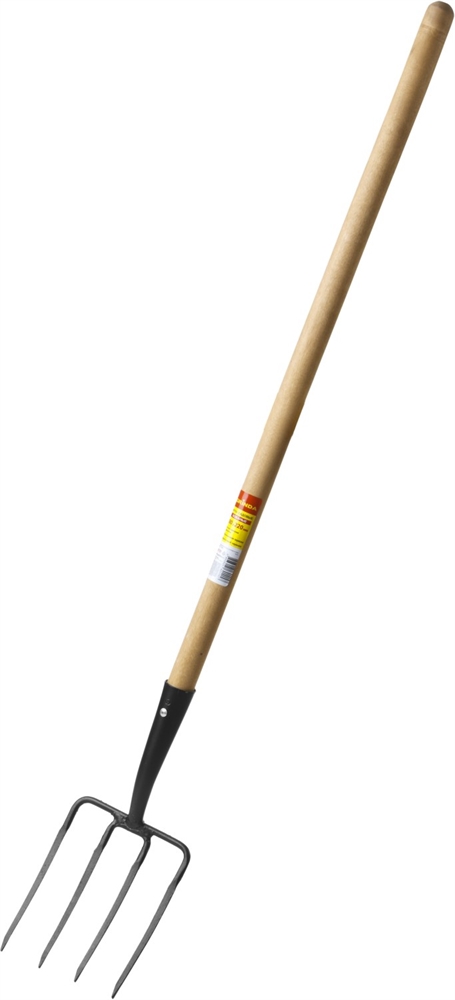 GRINDA  180 х 220 х 1300 мм, четырёхрогие, кованные зубья, антикор. покрытие, деревянный черенок высш. сорт, вилы кованые (39721) 39721