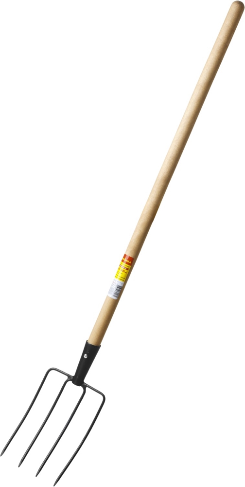 GRINDA  180 х 300 х 1330 мм, четырёхрогие, кованные зубья, деревянный черенок высш. сорт, вилы навозные кованые (39723) 39723