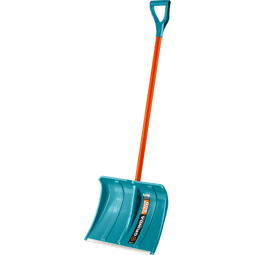 GRINDA  FIBER-500, ширина 500 мм, пластик, с алюминиевой планкой, особопрочный легк. черенок из фибергласса, V-ручка, снеговая лопата, PROLine (39940) 39940