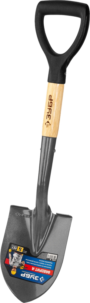 ЗУБР  Фаворит-А 210х145х680мм, полотно 1.6мм закалено, дерев. лакир. черенок высш. сорт с рукояткой, автомобильная лопата, Профессионал (4-39504) 4-39504_z01