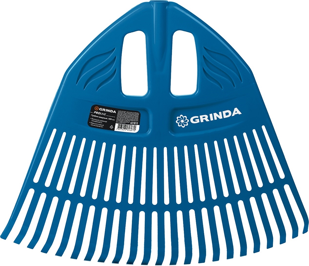GRINDA  PP-23, 500 х 50 х 420 мм,  23 зубца, без черенка, пластиковые, веерные грабли, PROLine (421813) 421813