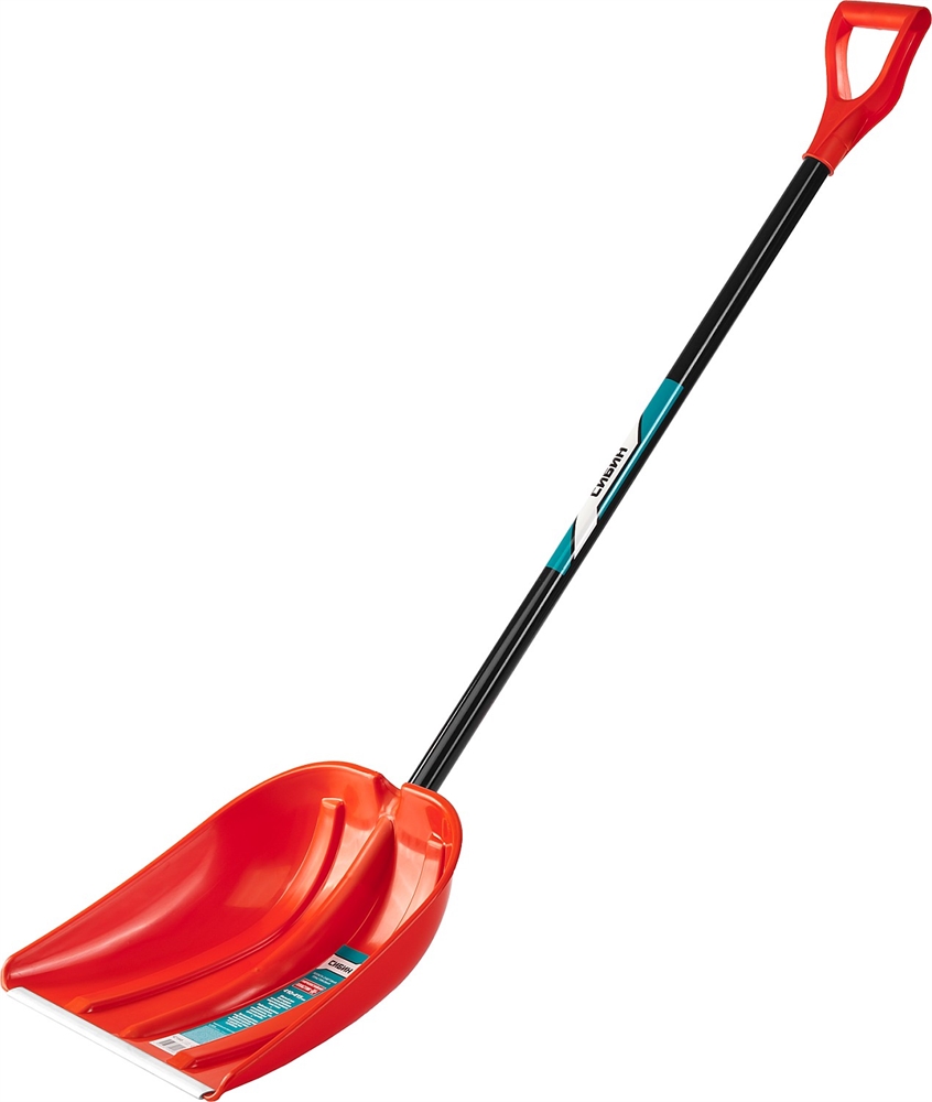 СИБИН  ЛПА-410, ширина 410 мм, пластиковая, с алюминиевой планкой, эргономичный алюминиевый черенок, V-ручка, снеговая лопата (421845) 421845