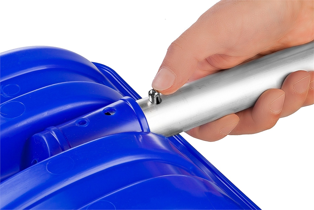 СИБИН  АВТО-28, ширина 280 мм, пластиковая, с алюминиевой планкой, алюминиевый черенок, V-ручка, автомобильная снеговая лопата (421850) 421850