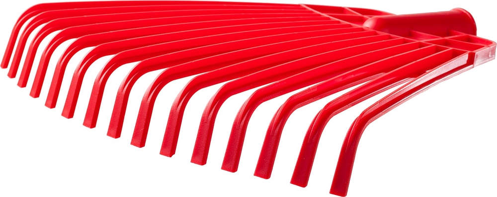 GRINDA  GQ-15, 15 плоских зубцов размеры 350 х 40 х 310 мм, без черенка, первичный полиэтилен, веерные грабли (421879) 421879