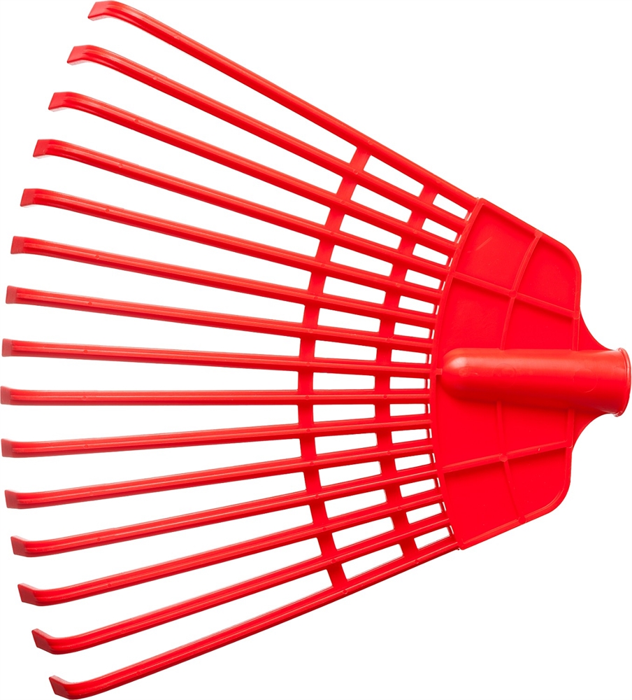 GRINDA  GQ-15, 15 плоских зубцов размеры 350 х 40 х 310 мм, без черенка, первичный полиэтилен, веерные грабли (421879) 421879