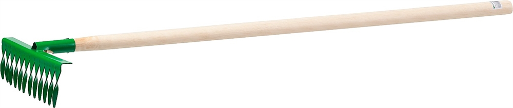 РОСТОК  370 x 100 x 1300 мм, 12 витых зубьев, рабочая поверхность из стали, покрытие краска, черенок деревянный высш. сорт, грабли (421900-12) 421900-12