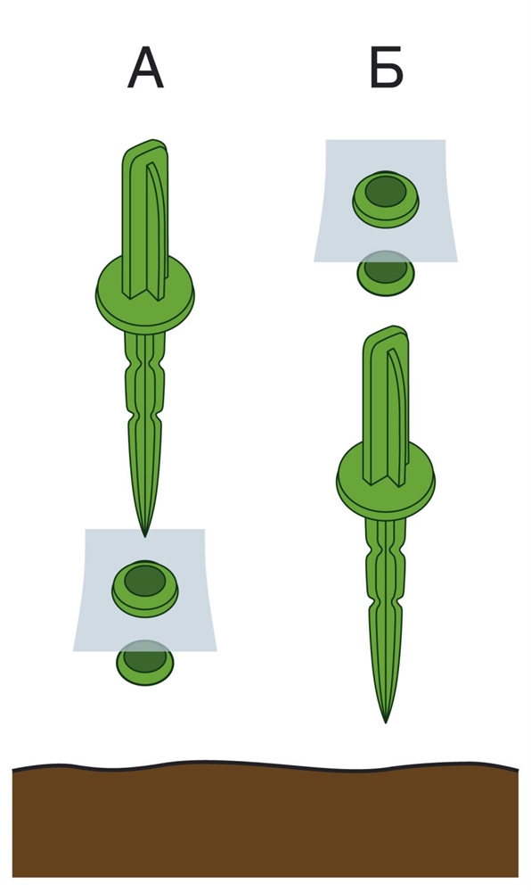 GRINDA  200 мм, зеленые, полипропилен, 10 шт, садовые колышки (422319) 422319