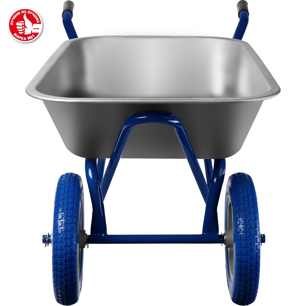 ЗУБР  ПТ-300, 110 л, 240 кг, двухколесная, оцинкованная сталь, строительная тачка, Профессионал (39911) 39911_z01