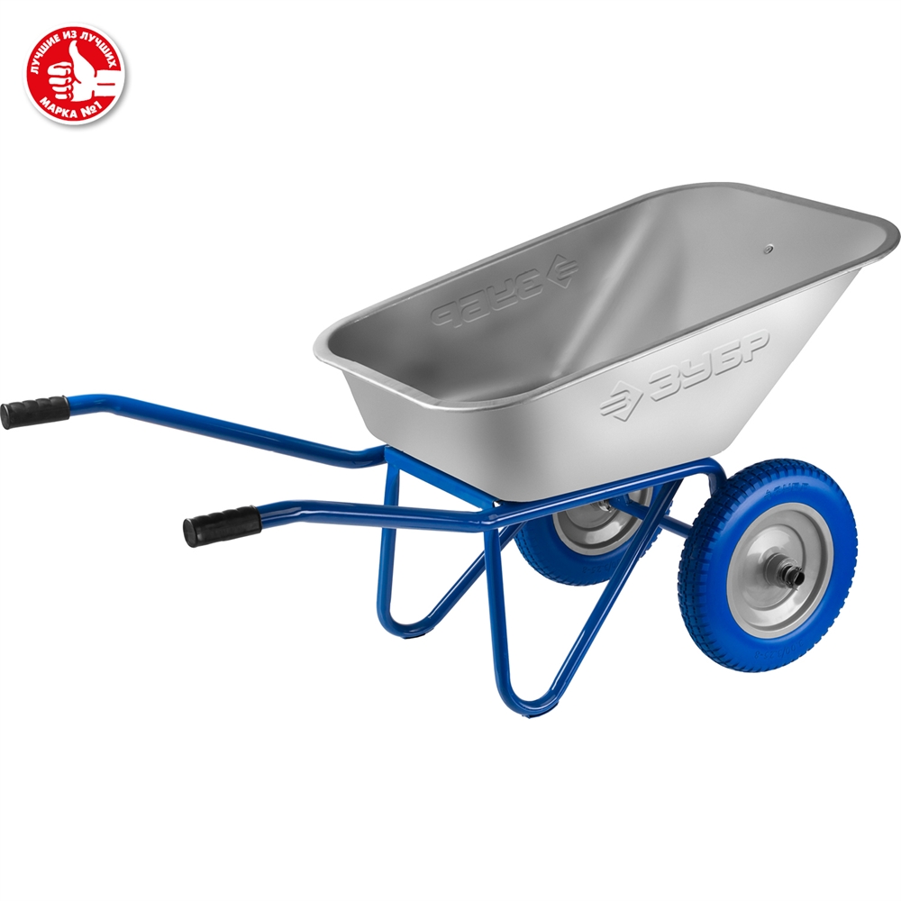 ЗУБР  ПТ-300, 110 л, 240 кг, двухколесная, оцинкованная сталь, строительная тачка, Профессионал (39911) 39911_z01