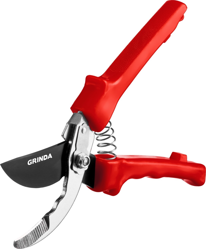 GRINDA  G-35, 200 мм, закаленные лезвия, тефлоновое покрытие, пластиковые рукоятки, плоскостной секатор (40212) 40212_z02