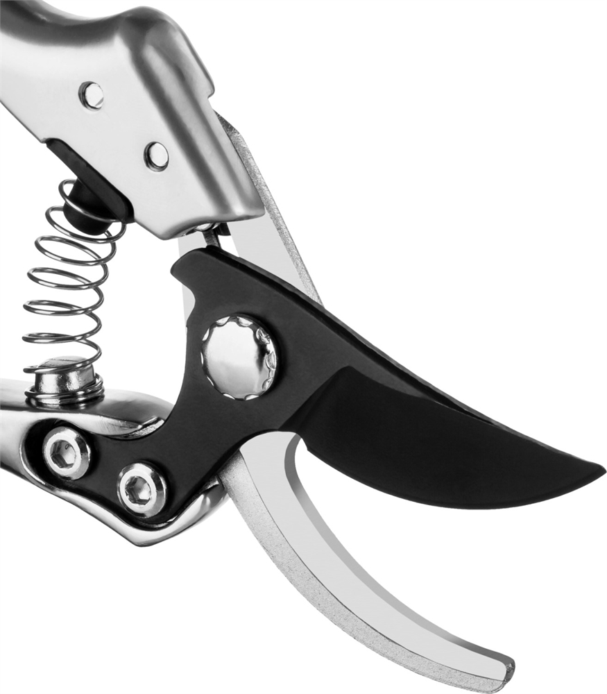 GRINDA  P-21, 210 мм, углеродистая сталь, хромированное покрытие, с алюминиевыми коваными рукоятками, плоскостной секатор, PROLine (423421) 423421