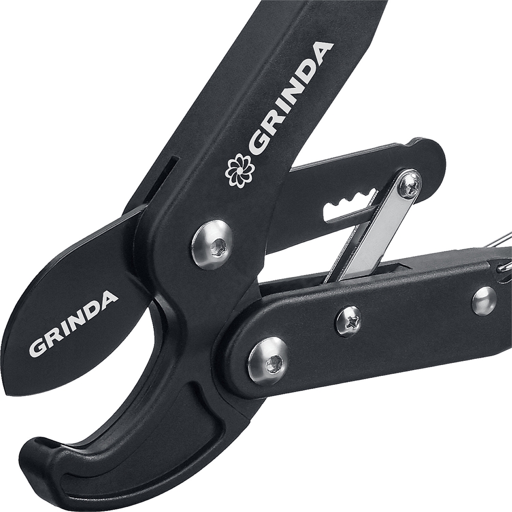 GRINDA  C-410A, длина 410 мм, лезвия из высокоуглеродистой стали, композитные рукоятки, храповый механизм, контактный сучкорез, PROLine (424520) 424520