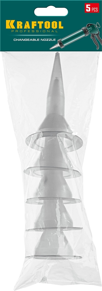 KRAFTOOL  5 шт, запасные сопла для закрытых пистолетов для герметика (06677-S) 06677-S
