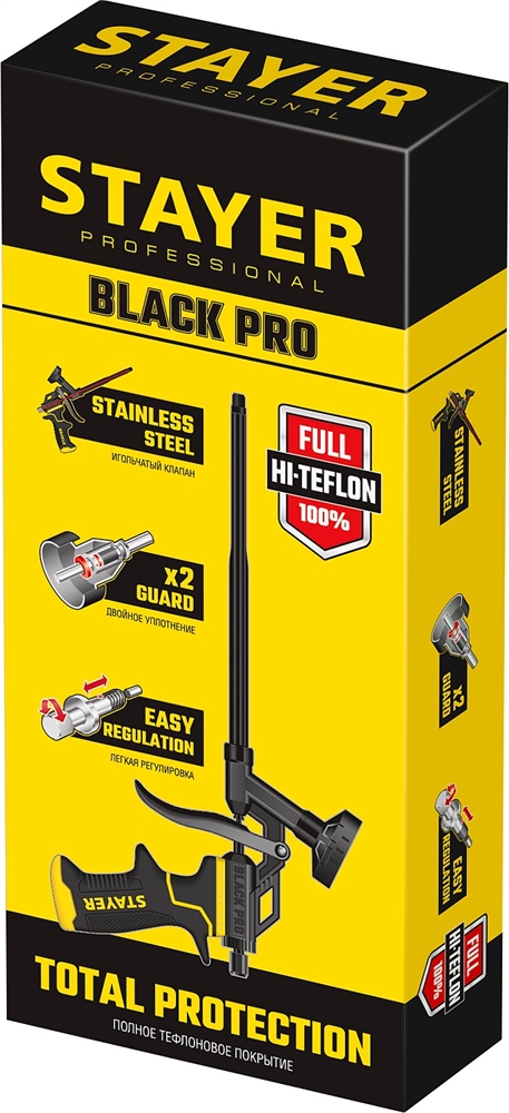 STAYER  Black PRO, тефлоновый пистолет для монтажной пены, Professional (06862_z02) 06862_z02