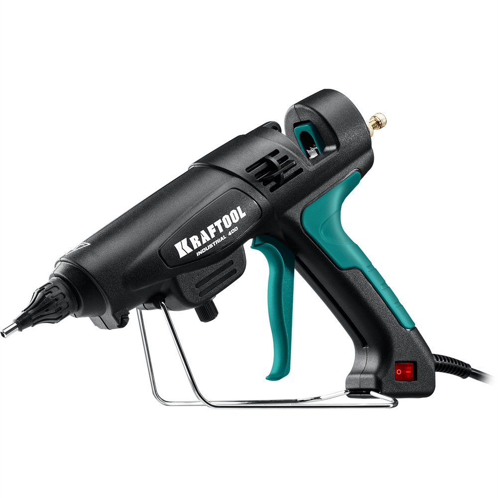 KRAFTOOL  Industrial 400, d 11 - 12 мм, 50 г/мин, 130 - 230°C, электрический термоклеевой пистолет (06843-300-12) 06843-300-12