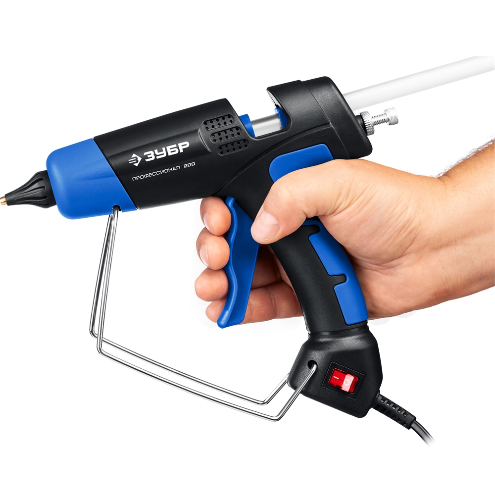 ЗУБР   200, d 11 мм, 20 г/мин, электрический термоклеевой пистолет, Профессионал (06852-11) 06852-11