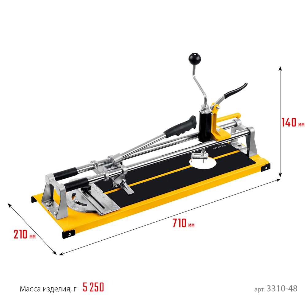 STAYER  420 мм, 4 - 10 мм, с круговым резаком, усиленный роликовый плиткорез (3310-48) 3310-48