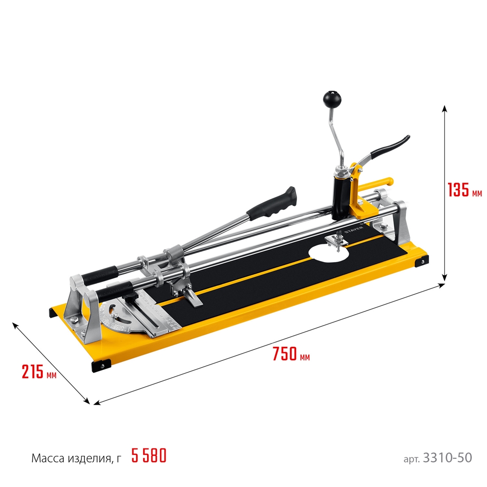 STAYER  500 мм, 4 - 12 мм, с круговым резаком, усиленный роликовый плиткорез (3310-50) 3310-50