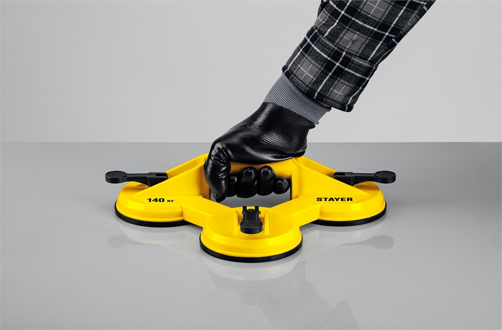 STAYER  MAXLift, 140 кг, тройной пластмассовый стеклодомкрат (33718-3) 33718-3